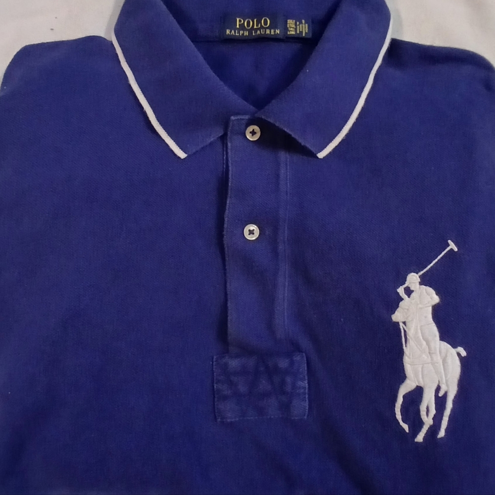 Polo by Ralph Lauren Men's Blue Polo Shirt 2xlt - Picture 9 of 11